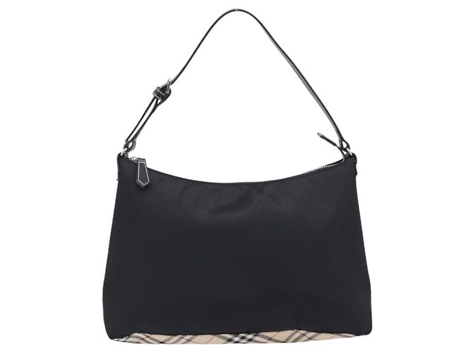 Borsa a mano BURBERRY Blue Label Nylon Nero Argento Auth hk4159 - vista 2
