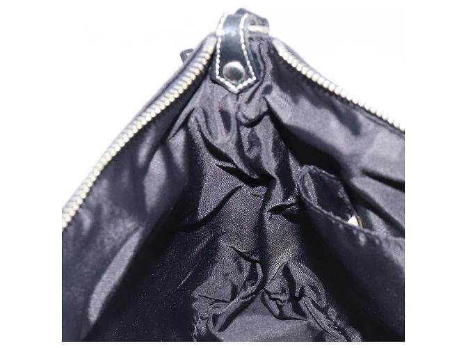 Borsa a mano BURBERRY Blue Label Nylon Nero Argento Auth hk4159 - vista 20