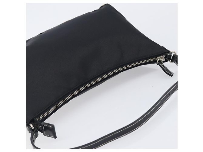 Borsa a mano BURBERRY Blue Label Nylon Nero Argento Auth hk4159 - vista 6