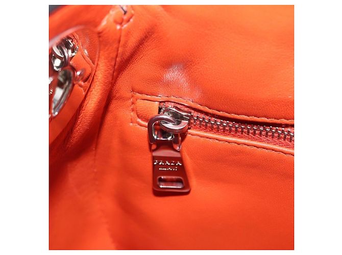 PRADA Chain Shoulder Bag Leather White Silver Auth 207574M - view 20
