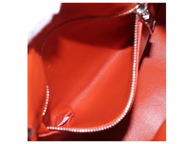 PRADA Chain Shoulder Bag Leather White Silver Auth 207574M - view 21