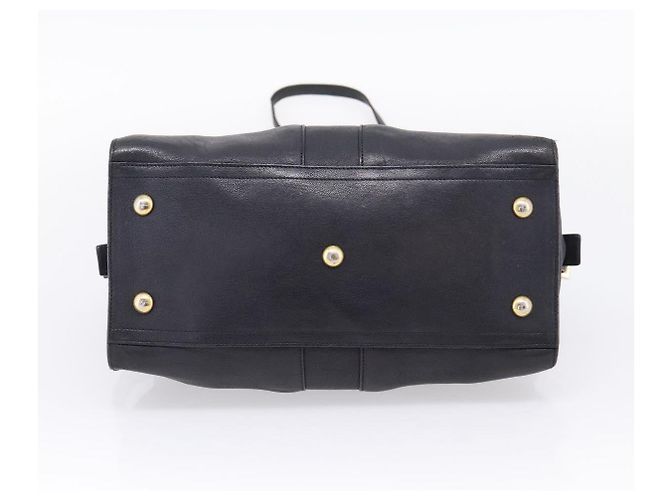 Autre Marque Saint Laurent Cavass Chic Mini Bag Leather 2way Black Gold 370699 Auth bs37674 Nero D'oro - vista 12