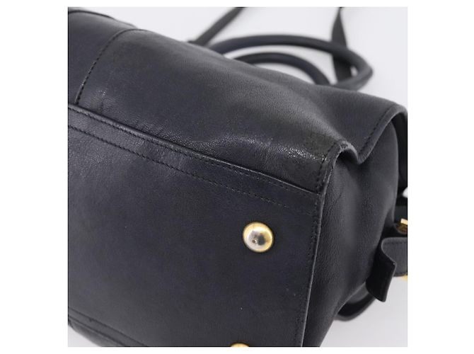 Autre Marque Saint Laurent Cavass Chic Mini Bag Leather 2way Black Gold 370699 Auth bs37674 Nero D'oro - vista 13
