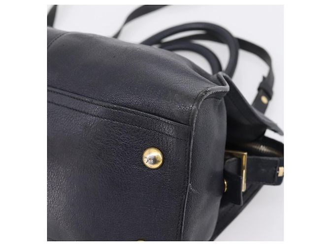 Autre Marque Saint Laurent Cavass Chic Mini Bag Leather 2way Black Gold 370699 Auth bs37674 Nero D'oro - vista 15