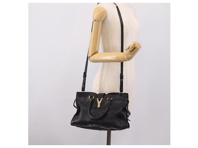 Autre Marque Saint Laurent Cavass Chic Mini Bag Leather 2way Black Gold 370699 Auth bs37674 Nero D'oro - vista 25