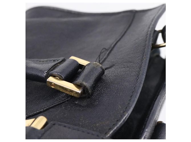 Autre Marque Saint Laurent Cavass Chic Mini Bag Leather 2way Black Gold 370699 Auth bs37674 Nero D'oro - vista 6