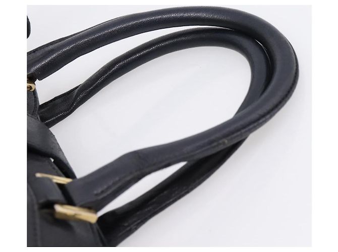 Autre Marque Saint Laurent Cavass Chic Mini Bag Leather 2way Black Gold 370699 Auth bs37674 Nero D'oro - vista 9