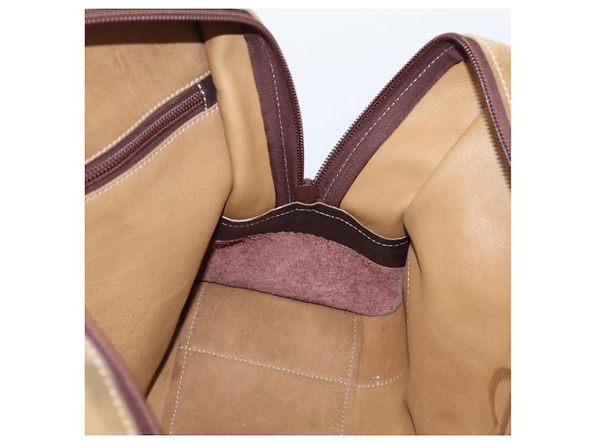 Borsa a mano LOEWE Amazona Suede Beige Gold Auth ka6550 D'oro - vista 19