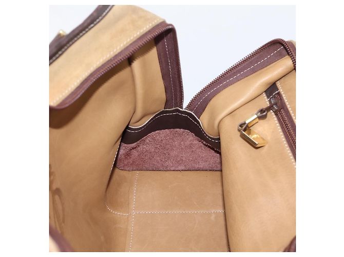 Borsa a mano LOEWE Amazona Suede Beige Gold Auth ka6550 D'oro - vista 20
