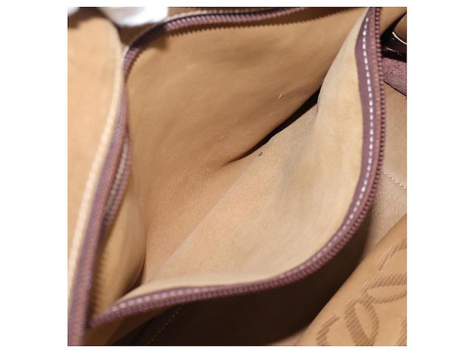 Borsa a mano LOEWE Amazona Suede Beige Gold Auth ka6550 D'oro - vista 22