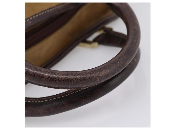 Borsa a mano LOEWE Amazona Suede Beige Gold Auth ka6550 D'oro - vista 8