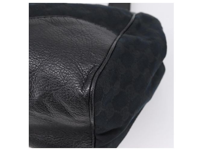 GUCCI GG Canvas Tote Bag Schwarz Gold 223972 Auth BA15960V - Ansicht 12