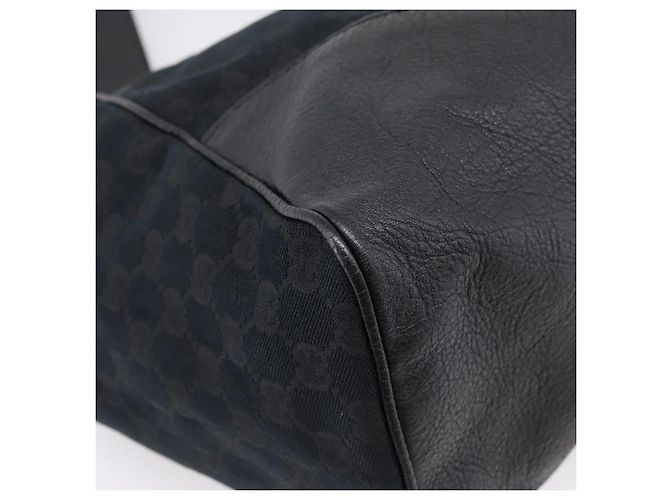 GUCCI GG Canvas Tote Bag Schwarz Gold 223972 Auth BA15960V - Ansicht 13