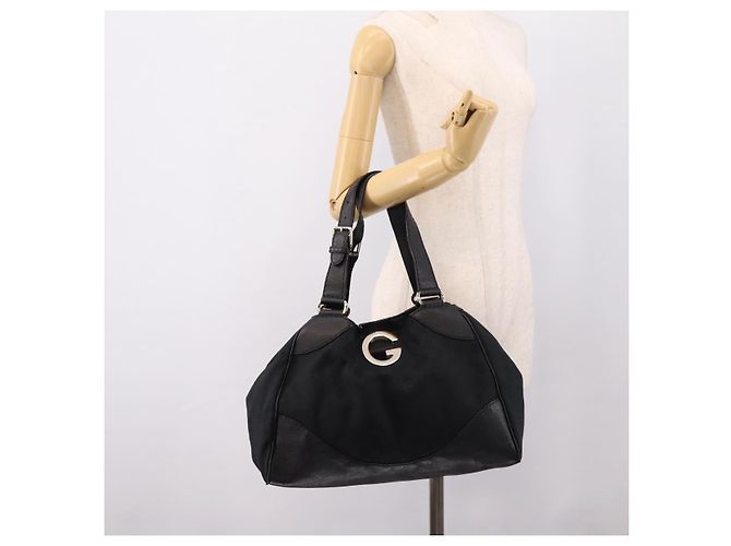GUCCI GG Canvas Tote Bag Schwarz Gold 223972 Auth BA15960V - Ansicht 21