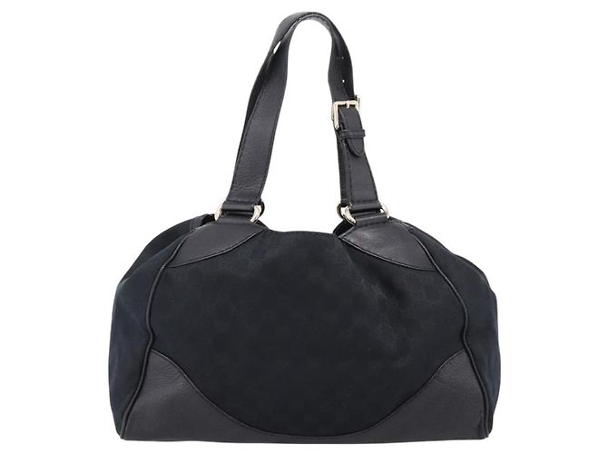 GUCCI GG Canvas Tote Bag Schwarz Gold 223972 Auth BA15960V - Ansicht 3