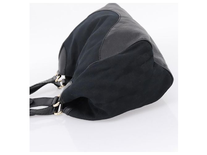 GUCCI GG Canvas Tote Bag Schwarz Gold 223972 Auth BA15960V - Ansicht 4
