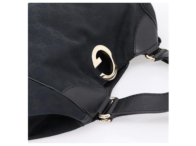 GUCCI GG Canvas Tote Bag Schwarz Gold 223972 Auth BA15960V - Ansicht 6