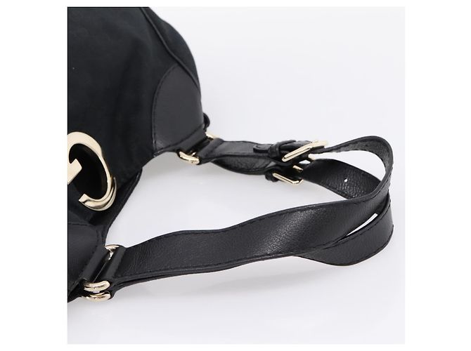 GUCCI GG Canvas Tote Bag Schwarz Gold 223972 Auth BA15960V - Ansicht 7