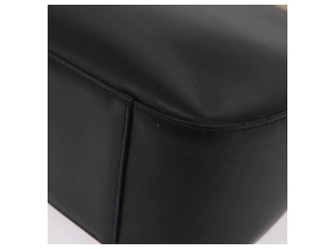 Borsa a Tracolla BURBERRY Pelle Nero Argento Auth 207869A - vista 12