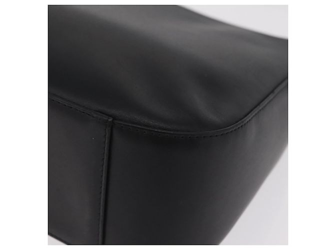 Borsa a Tracolla BURBERRY Pelle Nero Argento Auth 207869A - vista 14