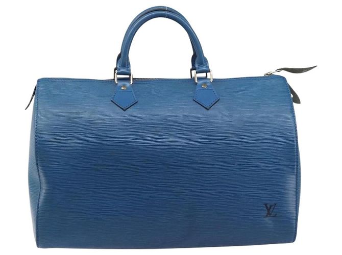 Borsa a mano LOUIS VUITTON Epi Speedy 35 Toledo Blue M42995 LV Auth ep16379A - vista 2