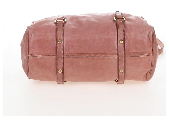 Borsa a mano Miu Miu in pelle 2way Pink Gold Auth 167669M Rosa D'oro - vista 13