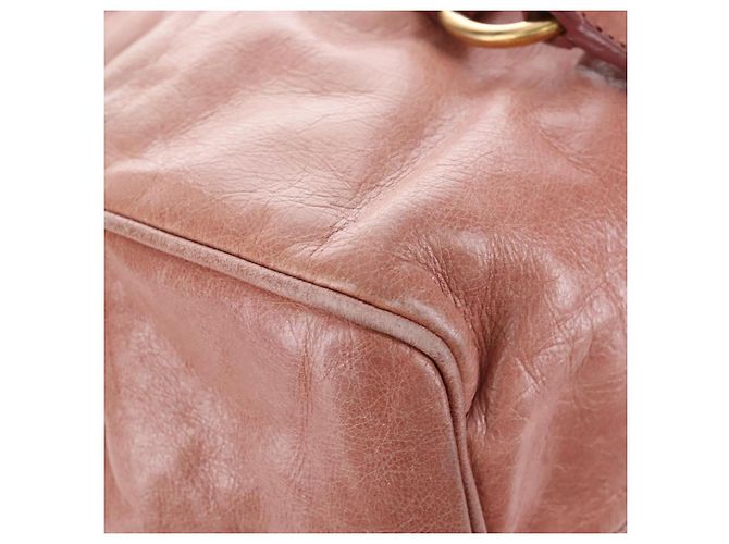 Borsa a mano Miu Miu in pelle 2way Pink Gold Auth 167669M Rosa D'oro - vista 16