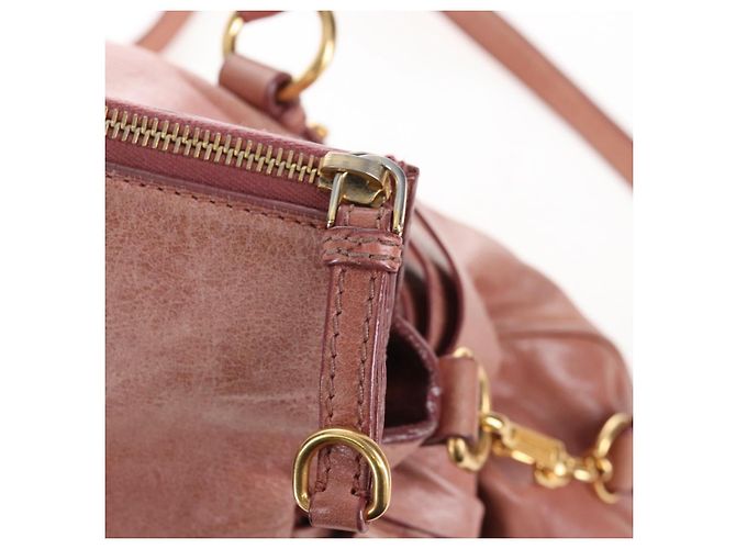 Borsa a mano Miu Miu in pelle 2way Pink Gold Auth 167669M Rosa D'oro - vista 20