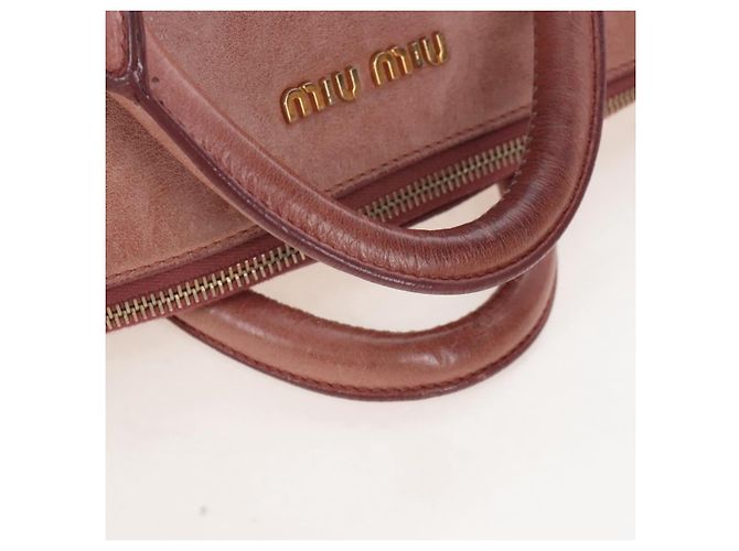 Borsa a mano Miu Miu in pelle 2way Pink Gold Auth 167669M Rosa D'oro - vista 8
