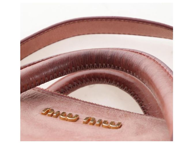 Borsa a mano Miu Miu in pelle 2way Pink Gold Auth 167669M Rosa D'oro - vista 9