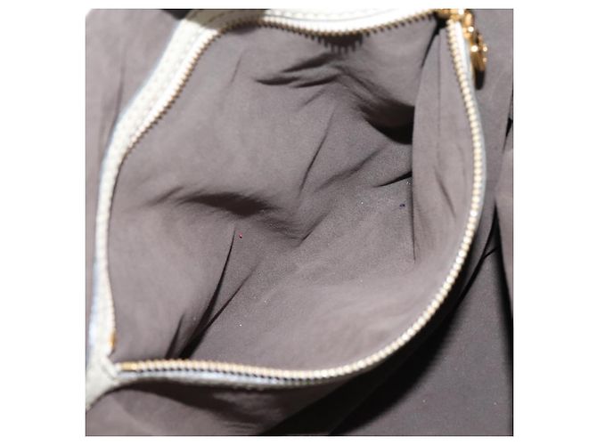 LOUIS VUITTON Monogram Punching Mahina Neo L Bag Leather M94280 LV Auth 208725V White - view 22
