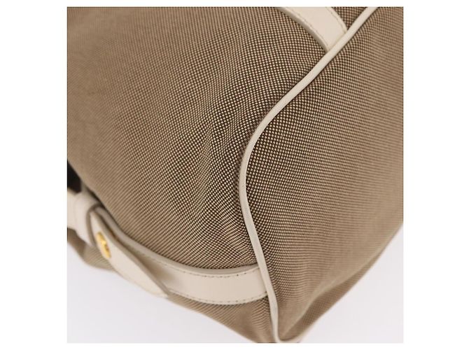 PRADA Jacquard Tote Bag Canvas Brown Gold Tone Auth 208073V Braun - Ansicht 12