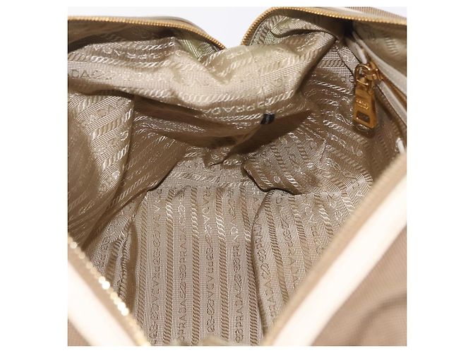 PRADA Jacquard Tote Bag Canvas Brown Gold Tone Auth 208073V Braun - Ansicht 23