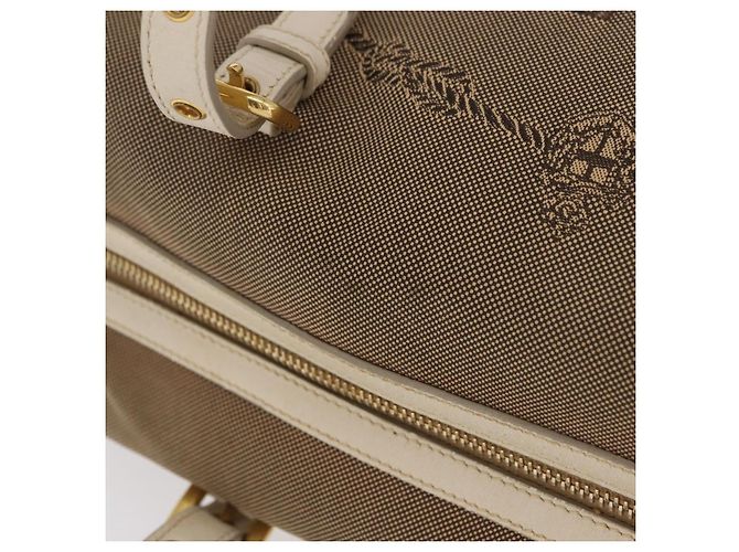 PRADA Jacquard Tote Bag Canvas Brown Gold Tone Auth 208073V Braun - Ansicht 7