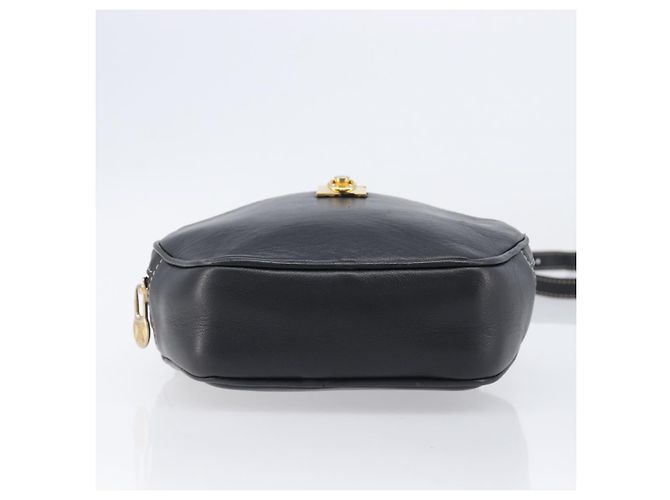 Céline Borsa a tracolla CELINE in pelle nera e oro Auth ka6592 Nero D'oro - vista 10