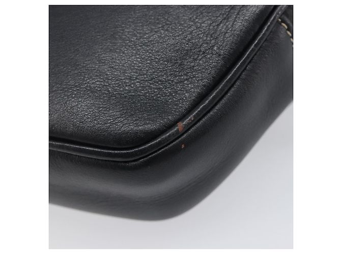 Céline Borsa a tracolla CELINE in pelle nera e oro Auth ka6592 Nero D'oro - vista 13
