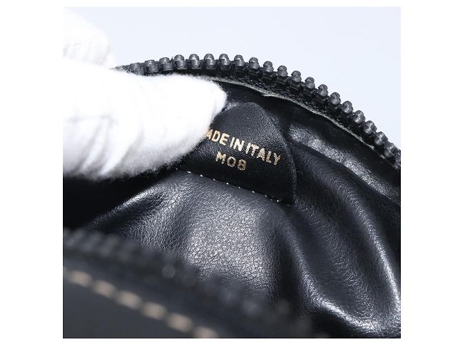 Céline Borsa a tracolla CELINE in pelle nera e oro Auth ka6592 Nero D'oro - vista 23