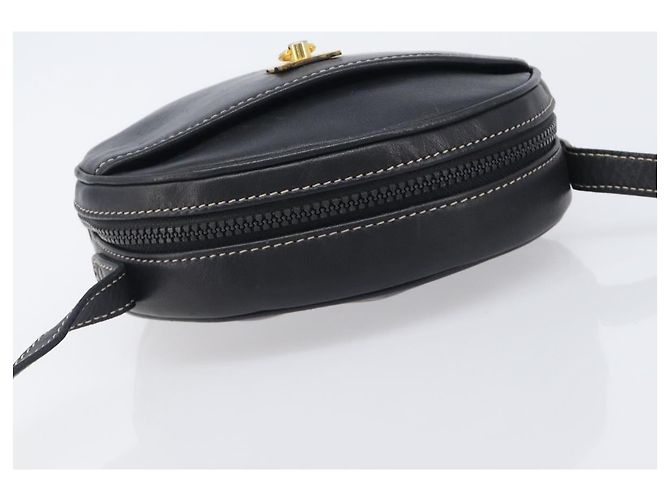 Céline Borsa a tracolla CELINE in pelle nera e oro Auth ka6592 Nero D'oro - vista 6
