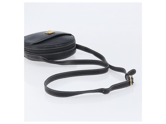 Céline Borsa a tracolla CELINE in pelle nera e oro Auth ka6592 Nero D'oro - vista 7