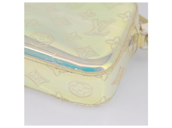 Borsa LOUIS VUITTON Monogram Prism Pochette Volga Silver M55261 LV Auth ka6566V Argento - vista 15