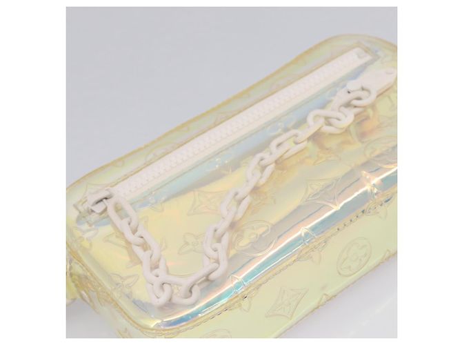 Borsa LOUIS VUITTON Monogram Prism Pochette Volga Silver M55261 LV Auth ka6566V Argento - vista 17