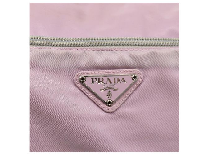 PRADA Schultertasche Nylon Pink Silver Auth hk4231 Silber - Ansicht 14