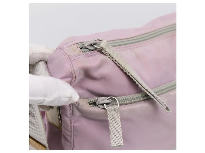 PRADA Schultertasche Nylon Pink Silver Auth hk4231 Silber - Ansicht 15
