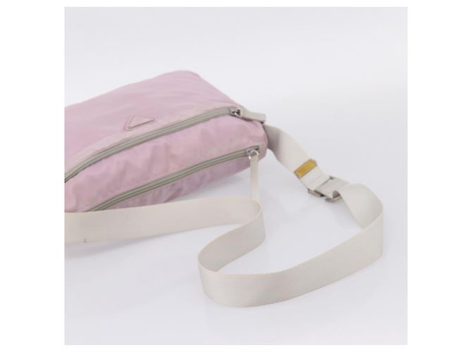 PRADA Schultertasche Nylon Pink Silver Auth hk4231 Silber - Ansicht 7