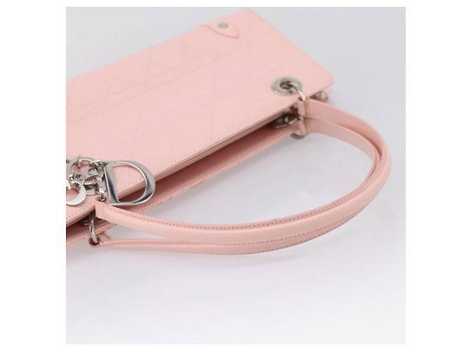 Borsa Christian Dior Canage in pelle rosa argento autentica 208692V - vista 10