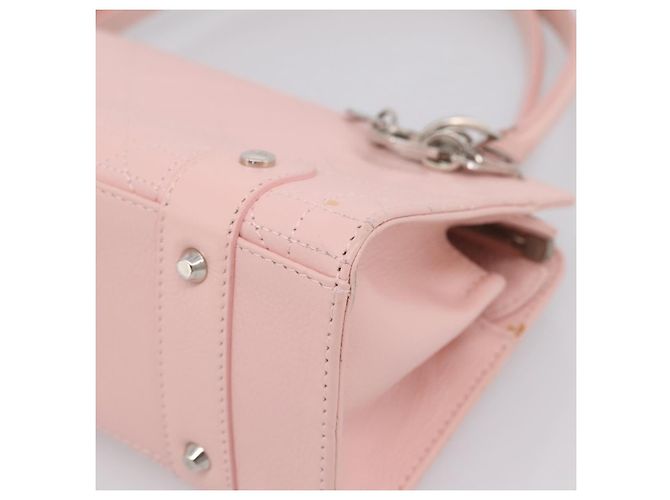 Borsa Christian Dior Canage in pelle rosa argento autentica 208692V - vista 13
