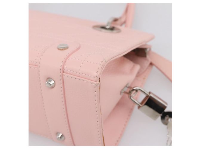 Borsa Christian Dior Canage in pelle rosa argento autentica 208692V - vista 16