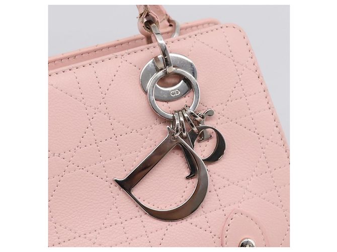 Borsa Christian Dior Canage in pelle rosa argento autentica 208692V - vista 18