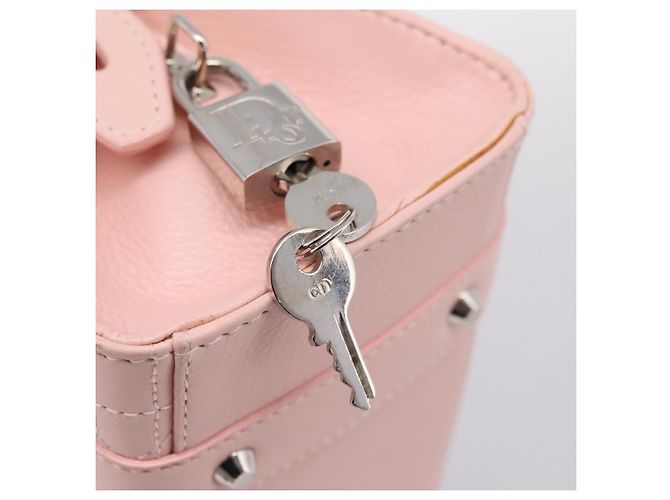 Borsa Christian Dior Canage in pelle rosa argento autentica 208692V - vista 19