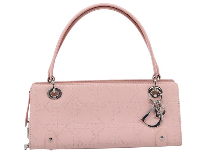Borsa Christian Dior Canage in pelle rosa argento autentica 208692V - vista 2